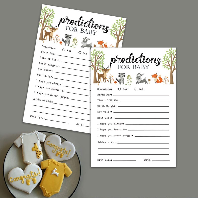 Giftideaworkshop 25 Advice and Prediction Cards for Baby Shower Game, New Mom and Dad Card for Girl or Boy Babies, New Parents, Fun Gender Neutral Shower Party Favors - Image 4